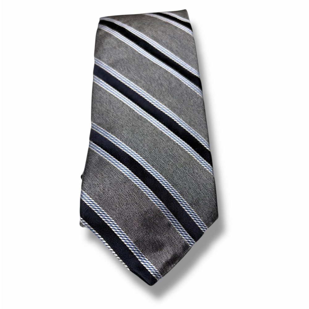 Brooks Brothers Diagonal Navy Blue Stripe Silk Men’s Tie